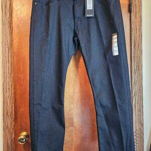 Mens Lee Overdye Black 38 x 30 Jeans NWT Straight Leg Slim Fit